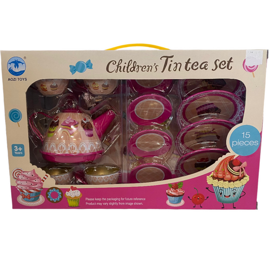 Tin Tea Set Sweet Cup Cake