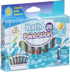 LITTLE BRIAN BATH PAINT STICKS 6PK